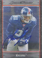 Amani Toomer, New York Giants, 2007 Bowman Chrome Autographed Card