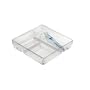 InterDesign Linus 9 by 9 by 2-Inch Multi Drawer Organizer, Clear