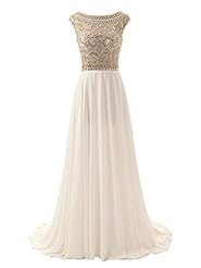 Chiffon Cap Sleeves Bateau Neck Lace Beaded Crystal Illusion Sequined Pleated Prom Dress  with a Brush/Sweep Train 