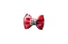 Pet Barrette Bow - Flower - Red - 6 per pack