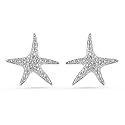 Sterling Silver Diamond Accent Starfish Earrings