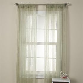 Set of 2 Champagne Bubbles Sheers, 96 in set, Light Green Light Green