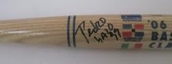 Pedro Luis Lazo Autographed 2006 World Baseball Classic Logo Bat, Team Cuba, Proof Photo