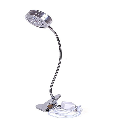 Punson LED Grow Light, 7W LED Clip Desk Lamp Clamp Flexible Neck 360 Degree For Hydroponic Garden (7w)