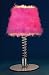 LumiSource Wiggle Table Lamp, Pink Shade