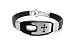 CROSS' Stainless steel and black rubber bangle bracelet (8