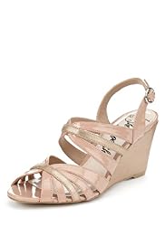 Open Toe Strappy Wedge Sandals