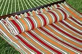 Quilted Hammock Button Tuft Pillow Green/Orange/Red Quilted Hammock - Button Tuft Pillow - Green/Orange/Red
