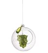Tuscan Winery Green Grapes in "Cheers!" Clear Glass Ball Christmas Ornament