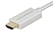 Monoprice 109473 3-Feet 32AWG Mini Display-Port HDMI with Audio Cable, White