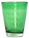 Hand Blown Glass Pine Green Bubbles Glass Set of Four 4.75"H 12oz