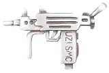 Uzi Smc Gun Automatic Weapon Pewter Pendant Necklace