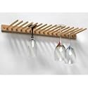 Natural Wood WALL MOUNT stemware WINE GLASS HOLDER