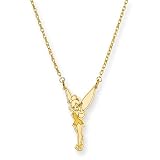 Gold-plated SS Disney 18inch Tinker Bell Necklace - JewelryWeb