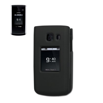 6 Pack of New Fashionable Perfect Fit Hard Protector Skin Cover Cell Phone Case for Nokia 2705 Shade Verizon - Black