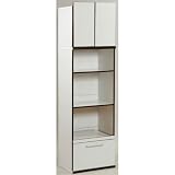 JKプラン 折れ戸食器棚シリーズ　レンジ台 　ホワイト&ブラウン　kc-247
