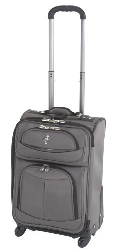 Click here to buy Atlantic Graphite Lite 21 Carry-On Upright Spinner by Atlantic Luggage.
