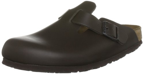 Birkenstock Boston Smooth Leather, Style-No. 60101, Unisex Clogs, Dark-Brown, EU 45, normal width