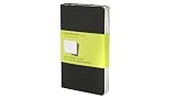 Set 3 quaderni a pagine bianche - Pocket - Copertina nera