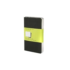 Moleskine Plain Cahier Journal Black Pocket: set of 3 Plain Journals