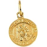 Clevereve's 14K Yellow Gold 08.00 mm St. Christopher Medal