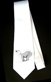 Party Decoration Necktie with zoo, captivity, white, ice, mammal, arctic, ursine, "polar bear", animal, isbjorn, predator