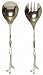 Decorative Stainless Steel Salad Servers with Twig Handles