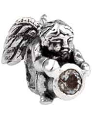 Silverado Blue Topaz - December Silver Charm - Fits On Pandora Chamilia And Troll Bracelets