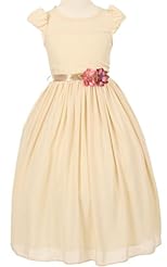 Satin Tea Length  Dress With a Ribbon 