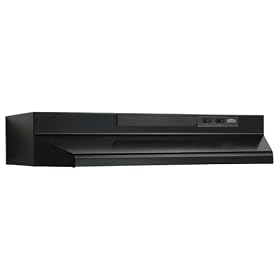 Broan F403623 Economy 36-Inch Four-way Convertible Under-Cabinet Mount Range Hood, Black