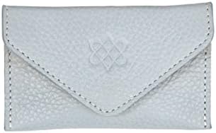 Kyla Joy Premium Leather Card Carrier, Dove Grey