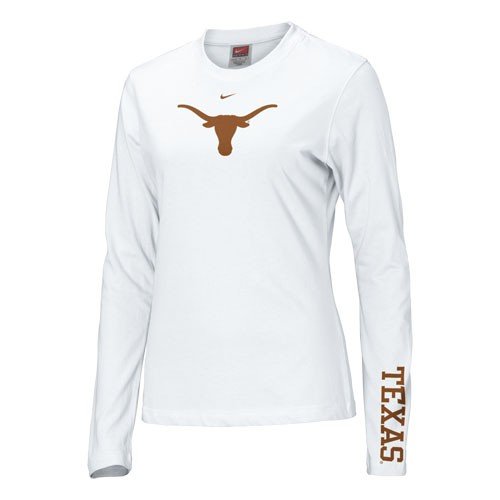 Nike Texas Longhorns Ladies White Classic Logo Long Sleeve T-shirt