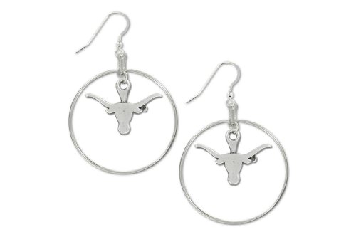 Texas Longhorns School Charm Round Earrings