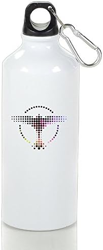 DJ Poster Portable Aluminum Outdoor Sport Kettle White With Carabiner Hook,400-600ml /6.5OZ