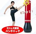 【ストレス解消パンチバッグ】 エクササイズ ダイエット ダイエット器具 パンチバッグ パンチ ストレス ストレス解消 ストレス解消グッズ ストレス発散 メタボ メタボリック メタボシェイプ 体脂肪 カロリー ウエスト ふともも 太もも 太股 痩せ 有酸素運動 有酸素 トレーニング 有酸素生活 腹筋運動