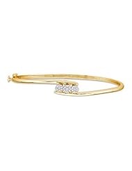 0.25CTW DIAMOND FLOWER BANGLE