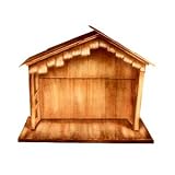 74" Large Wooden Outdoor Religious Nativity Stable Christmas Yard Art