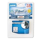 Brother TZ111 1/4' Black on Clear Tape Cartridge for P-Touch