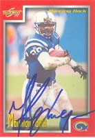 Marshall Faulk, Indianapolis Colts, 1999 Score Autographed Card