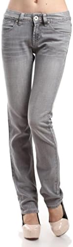 Women's Vintage Mid-rised Pants Slim Fit Straight Jeans