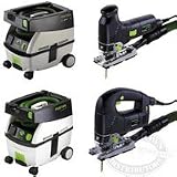 Festool Trion Pendulum Jigsaws + CT Vacuum Packages FES-PD561123 PSB300EQ D-Handle grip Jigsaw + CT MIDI Vac Pkg