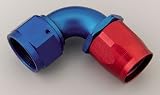 Earl's 309112 Auto-Fit Blue and Red Anodized Aluminum 90-Degree -12AN Hose End