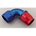 Earl's 309104 Auto-Fit Blue and Red Anodized Aluminum 90-Degree -4AN Hose End