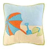 Ebroidered Quilted Throw Pillow Beach Umbrella