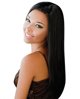 CHOCOLATE 16" - Ever Beauty 100% Human Hair Chocolate Yaky Weave Extensions #1B