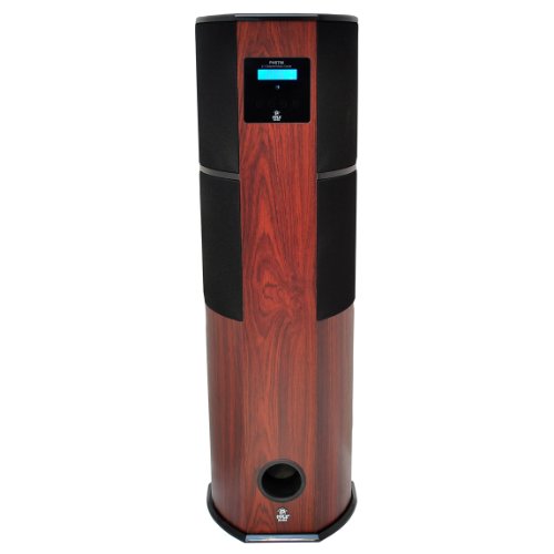 Pyle PHST92ICW 600 Watt Digital 2.1 Channel Home Theater Tower with iPod and iPhone Docking Station (Cherry Wood Finish)