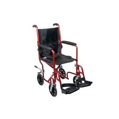 Breezy EC Transport Wheelchair Seat Size: 19, Frame Style: Black Steel Frame