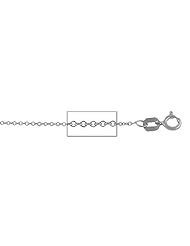 14 kt White Gold Cable Chain Necklace 1.0mm 20 inches