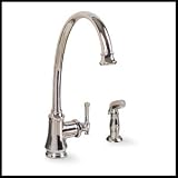 Chrome Kitchen Faucet with Sprayer - Single Handle