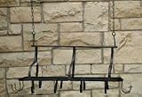 BLACK METAL KITCHEN POT HANGER / PAN RACK